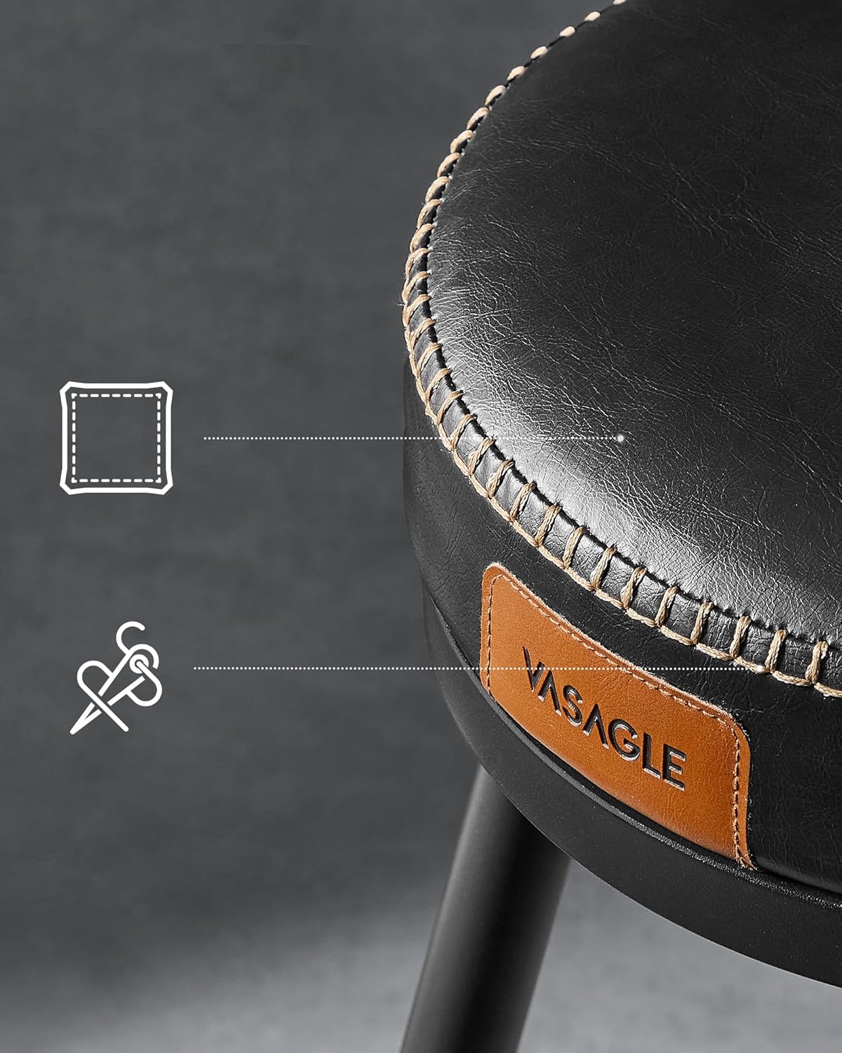 VASAGLE Set of 2 Bar Stool