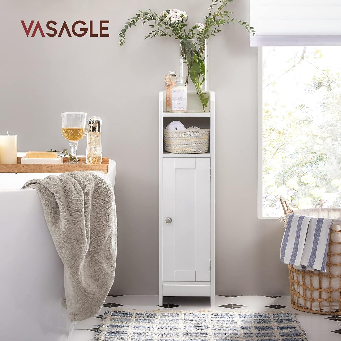 VASAGLE Corner Floor Cabinet