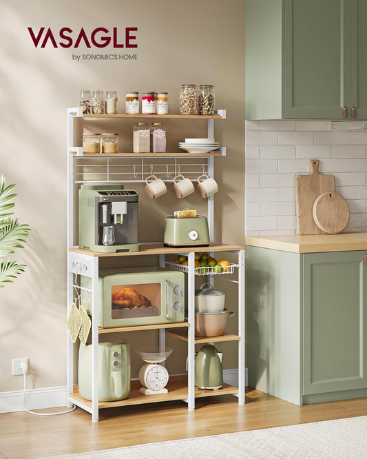 VASAGLE Kitchen Shelf with Sockets KKS031Y19