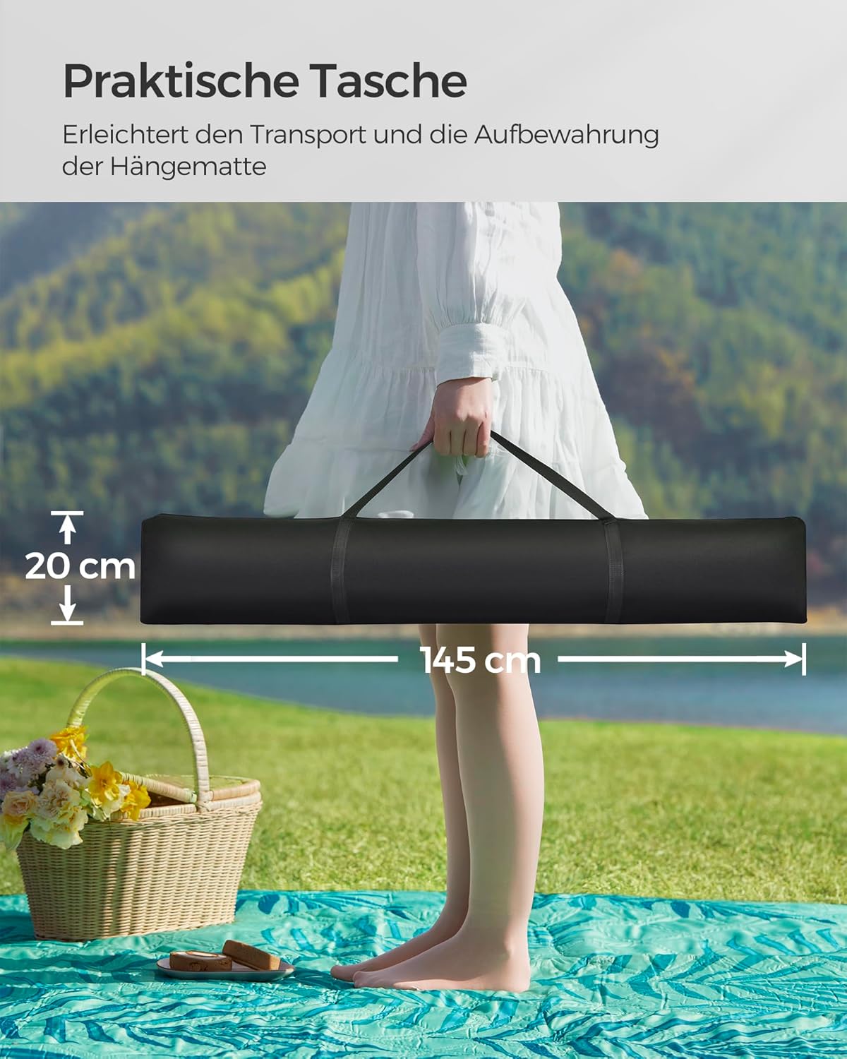 SONGMICS Hammock with Frame GHS002G01
