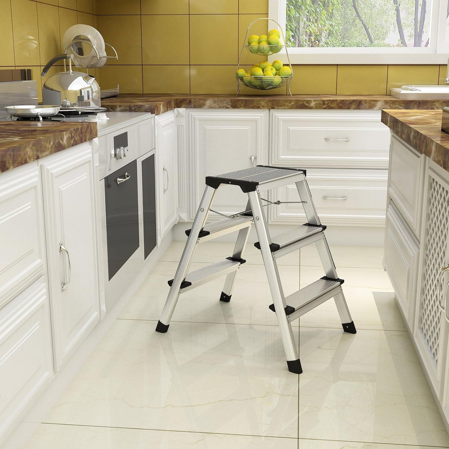 SONGMICS aluminum ladder GLT23K