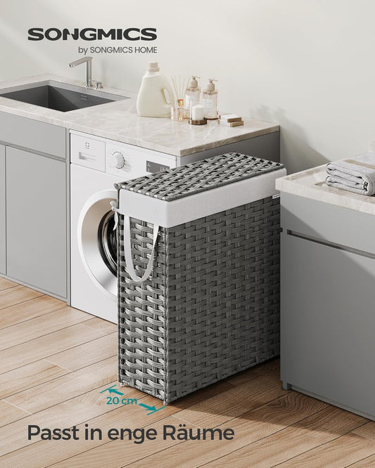 SONGMICS Slim Laundry Basket LCB164G01