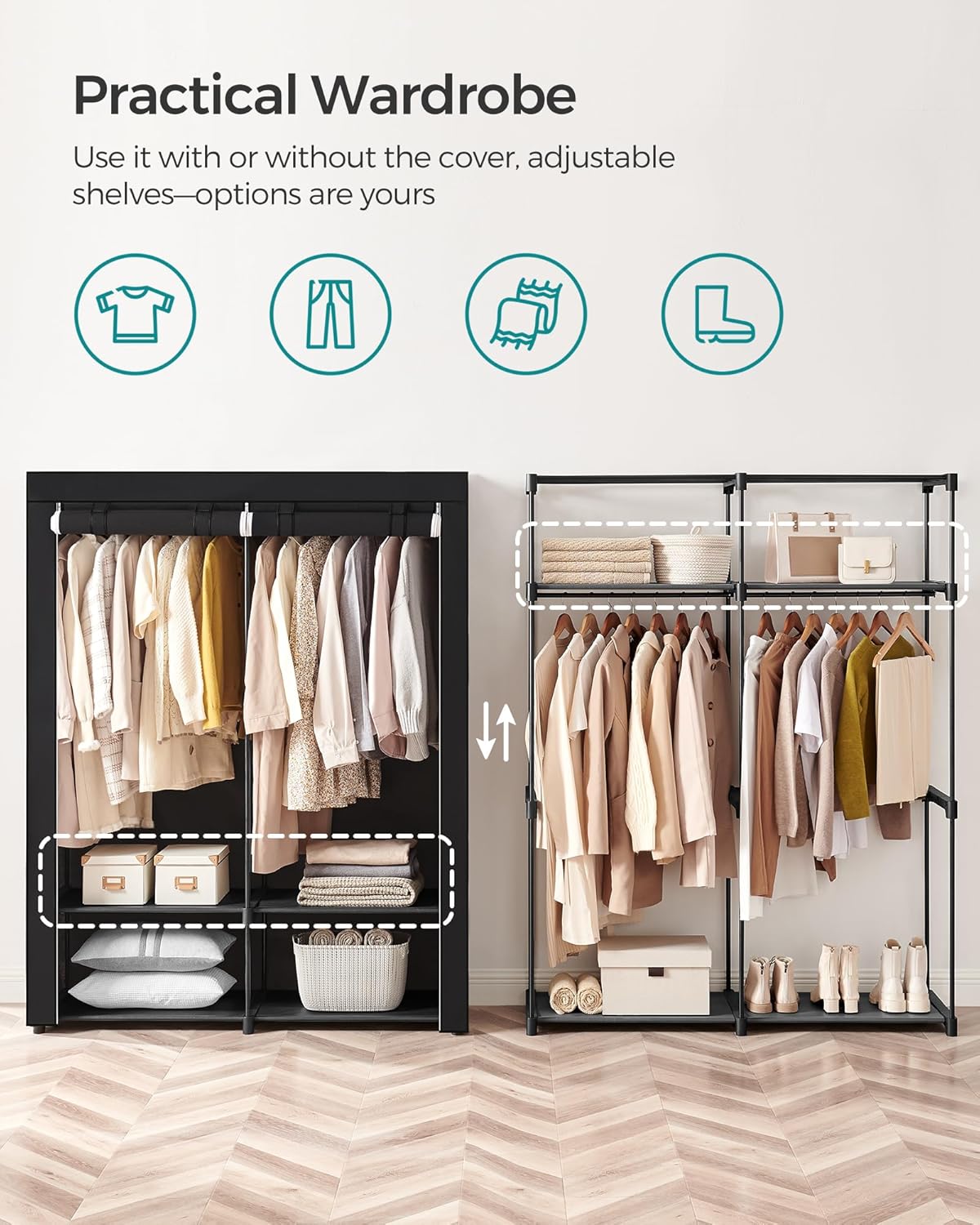 SONGMICS Wardrobe RYG02BK