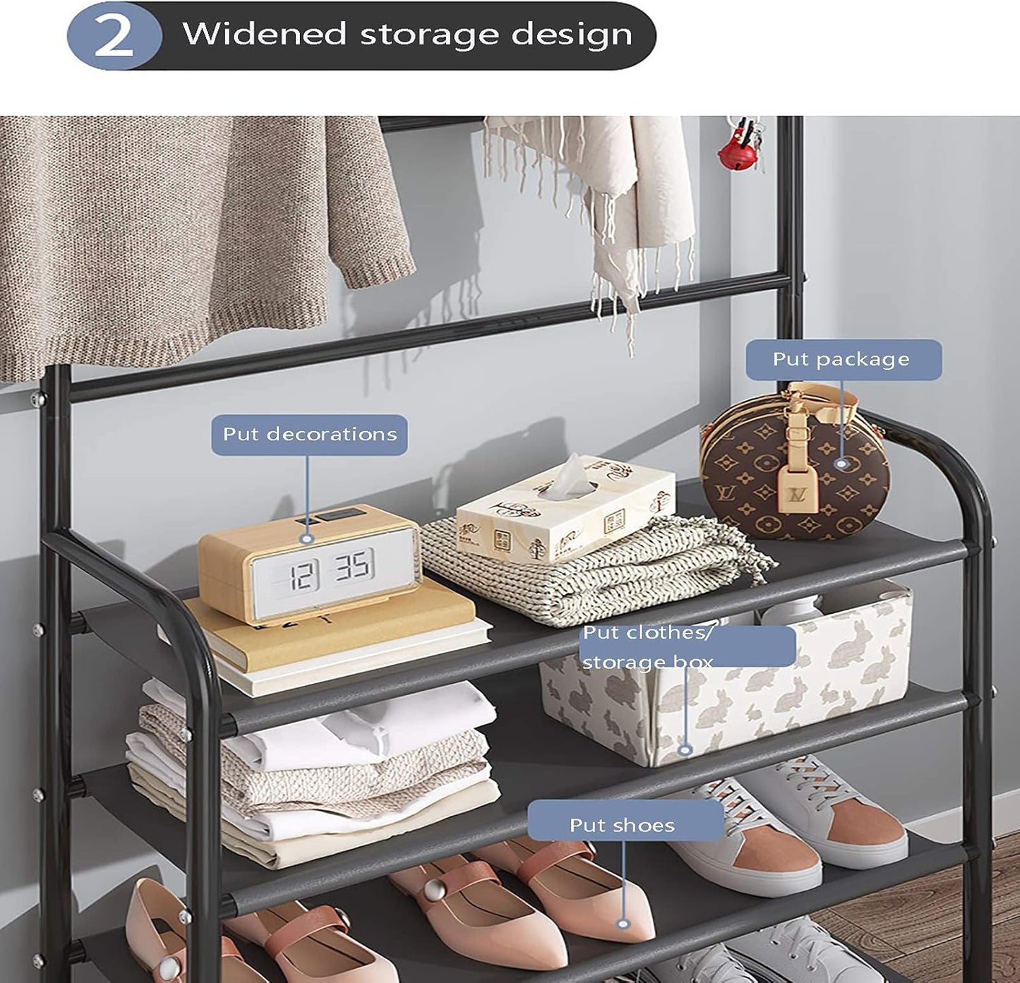 Multi-functional Metal Shoe Rack Organizer