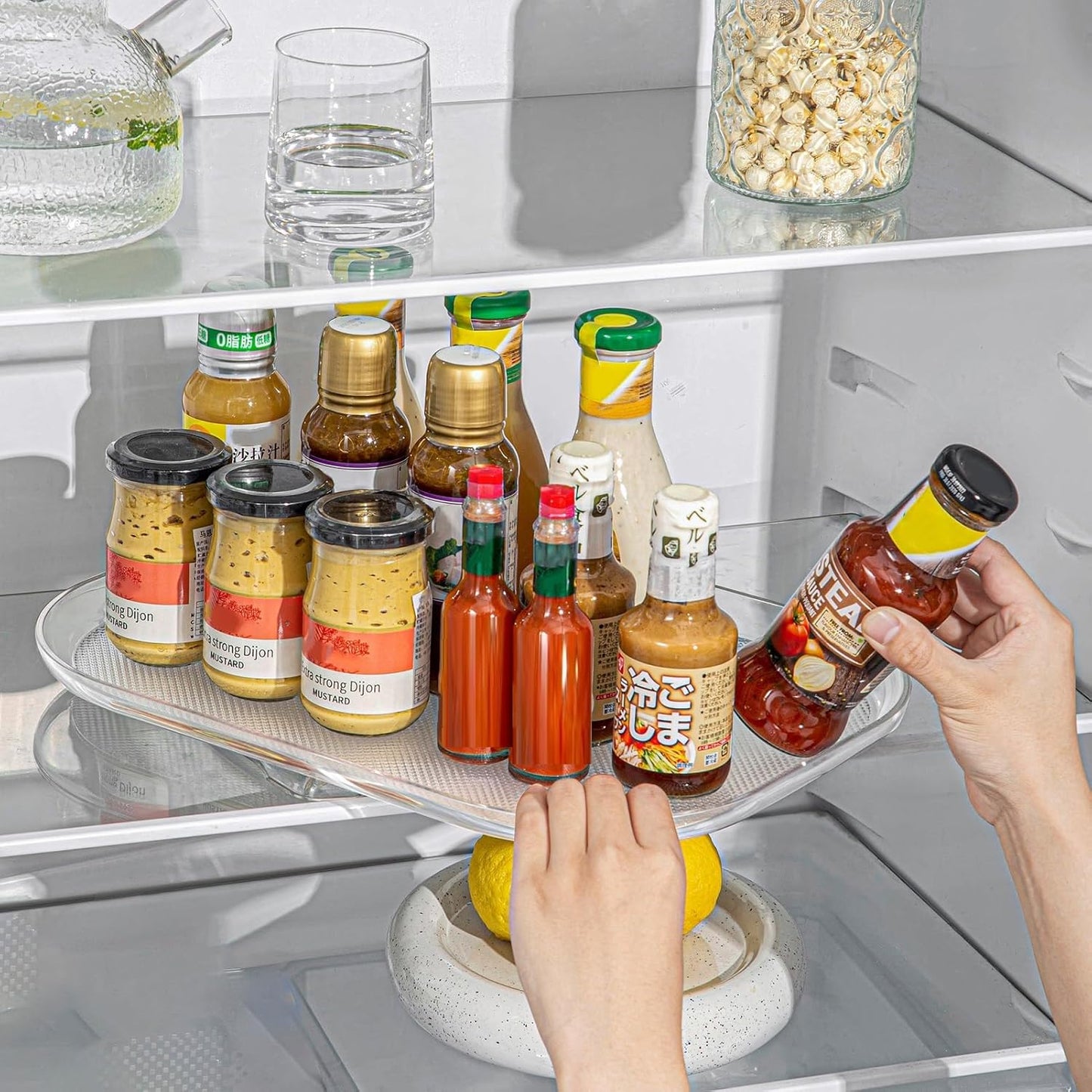 Rotating Fridge Organizer Tray