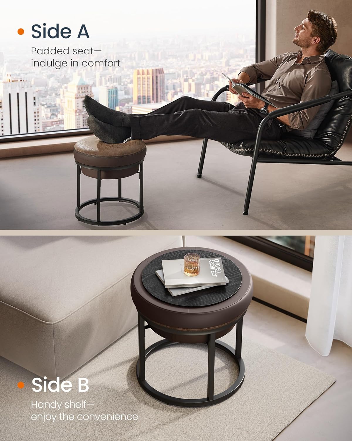 SONGMICS Vanity Chair Stool