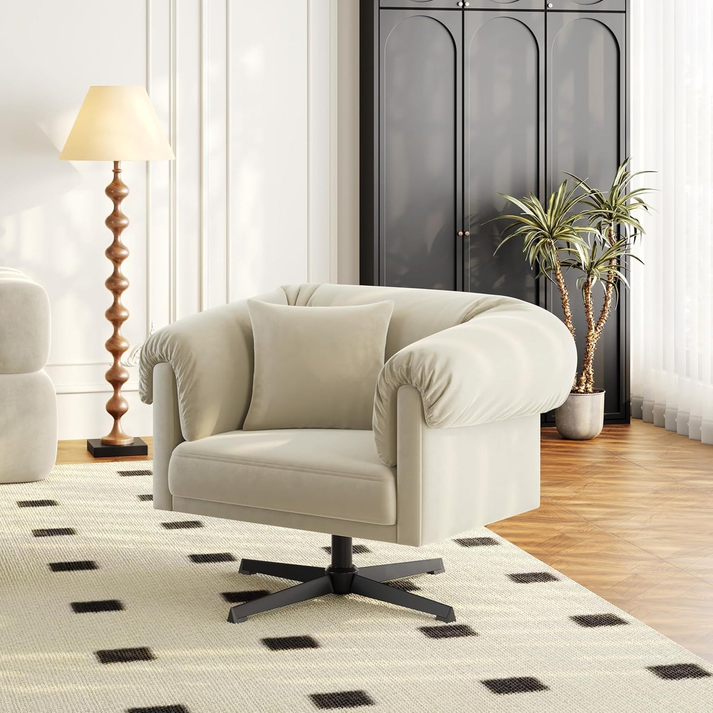 Yaheetech Armchair 360° Rotatable Lounge Chair