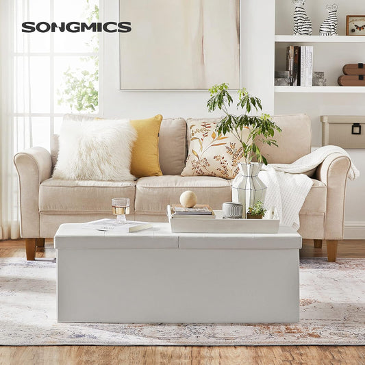 SONGMICS Bench with Storage Space LSF75WT