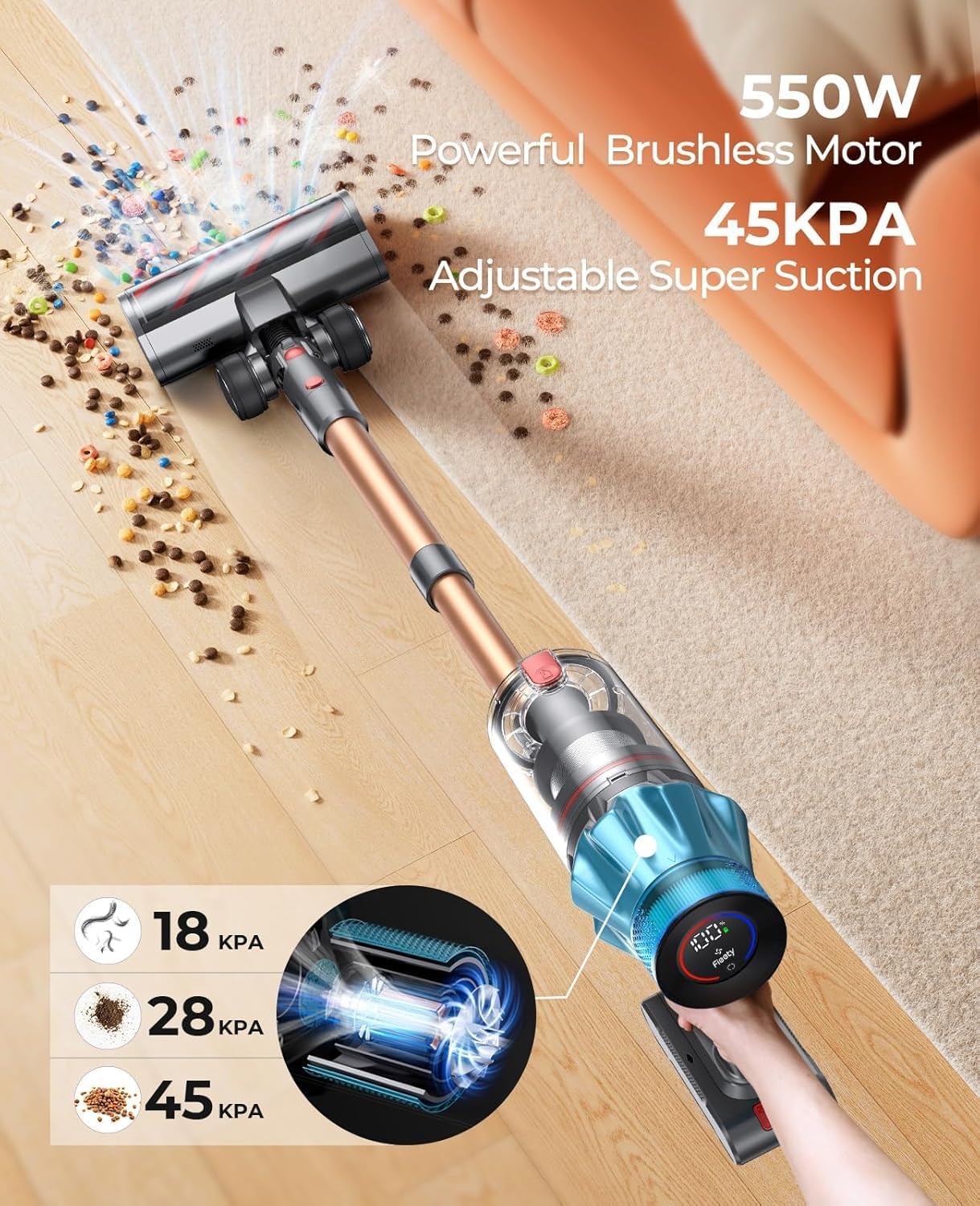 Fieety V7 Cordless Vacuum Cleaner