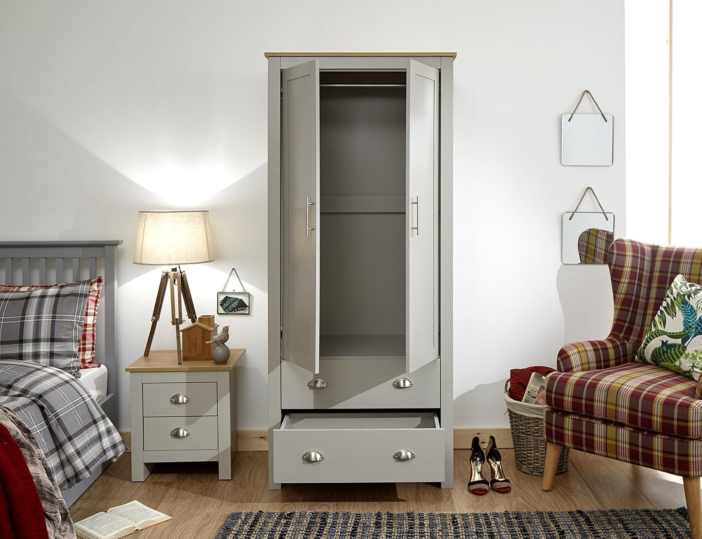 Furniture Wardrobe with 2 Drawers,