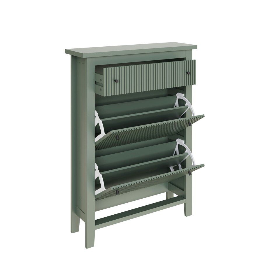 Deluxe Shoe Cabinet - Dowager Green