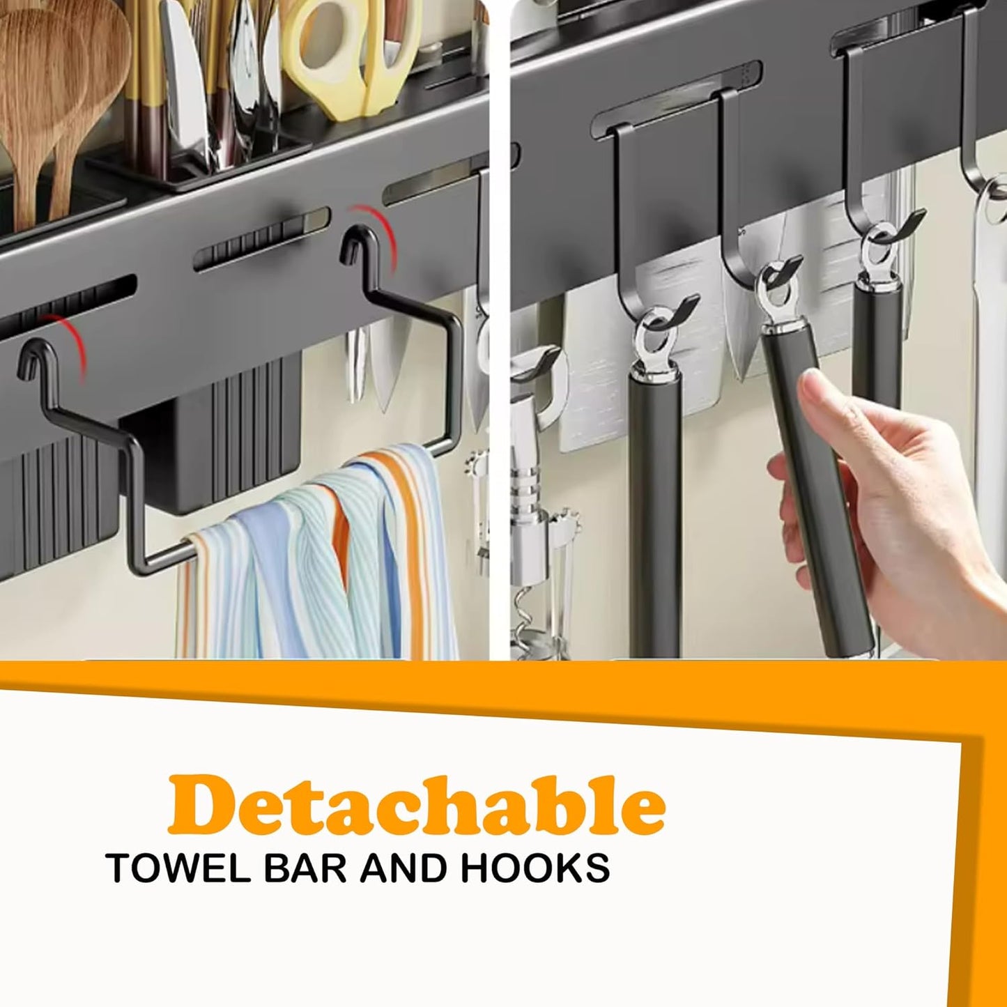 Wall Mount Kitchen Hanging Rack