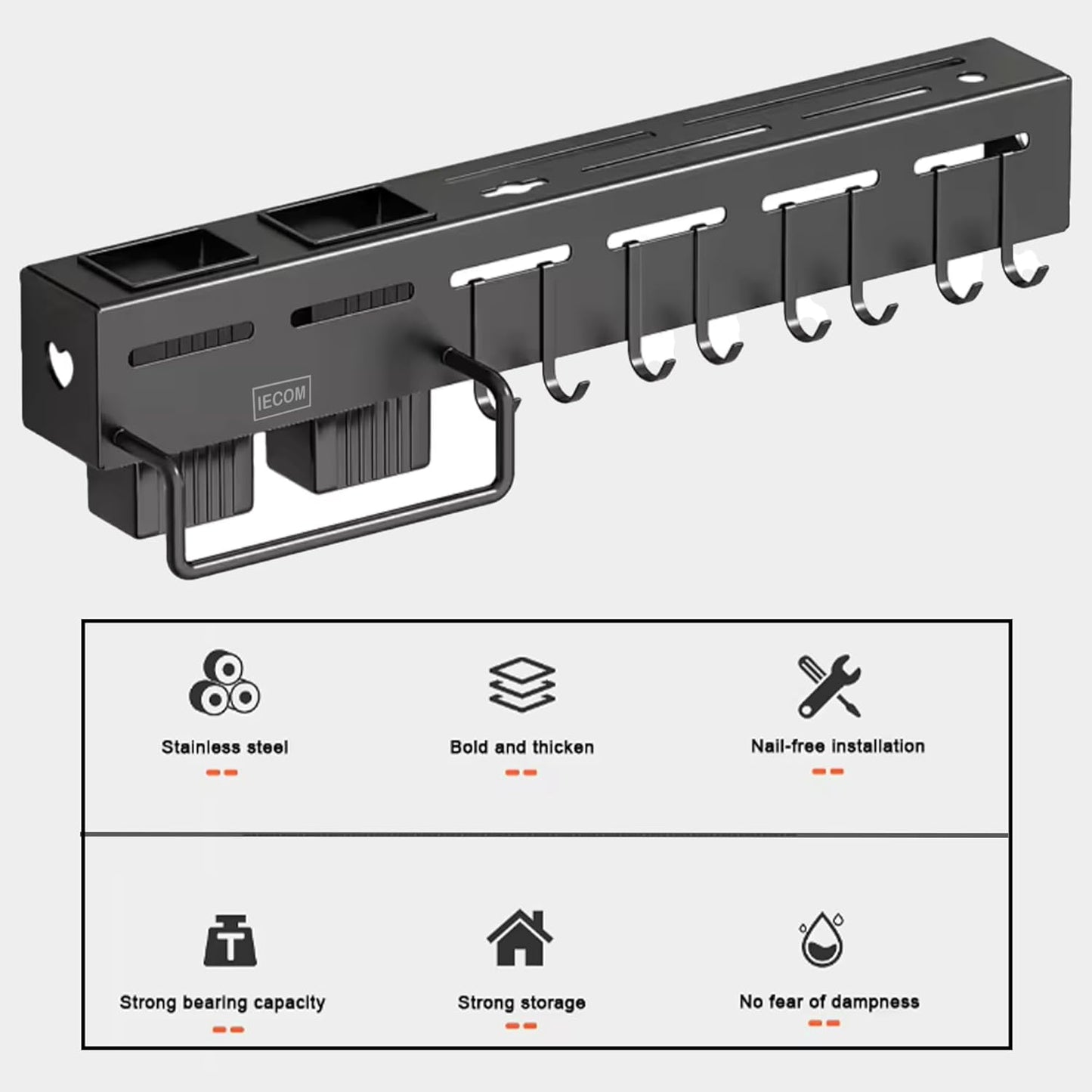 Wall Mount Kitchen Hanging Rack