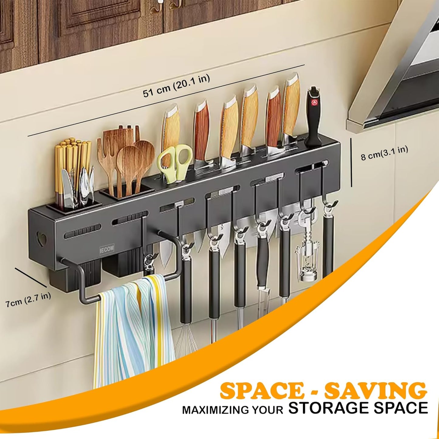 Wall Mount Kitchen Hanging Rack