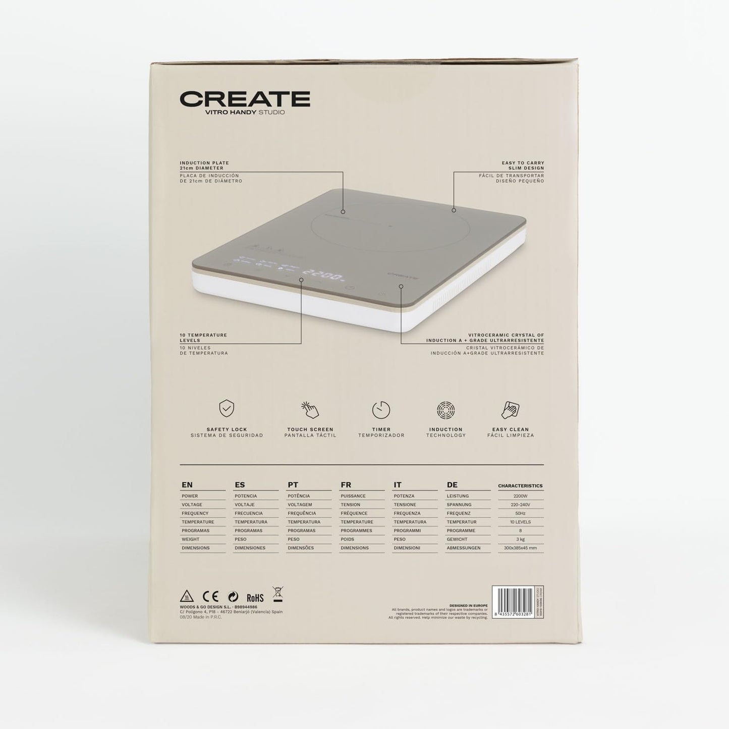 CREATE Portable Induction Cooktop