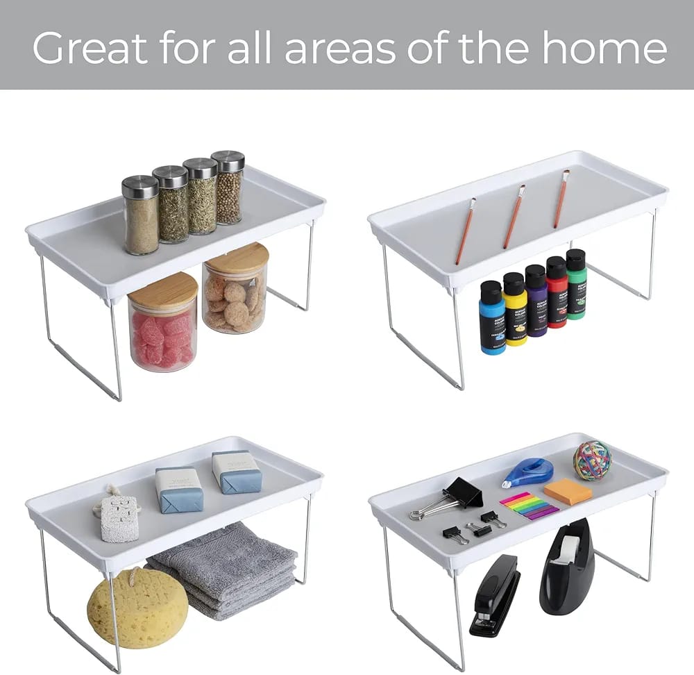 Foldable Rubber Lined Plastic Kitchen Organizer Rack