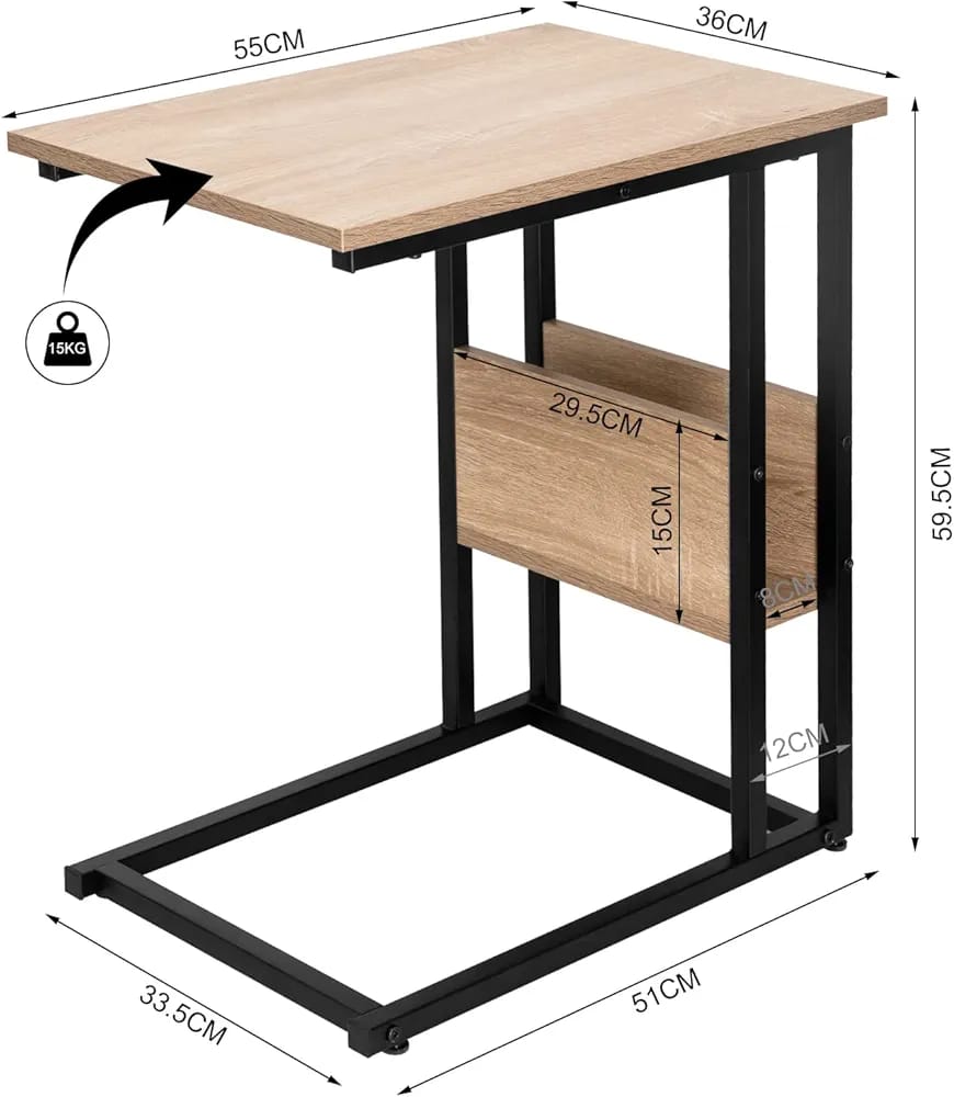 End Table Sofa Side Table with Storage