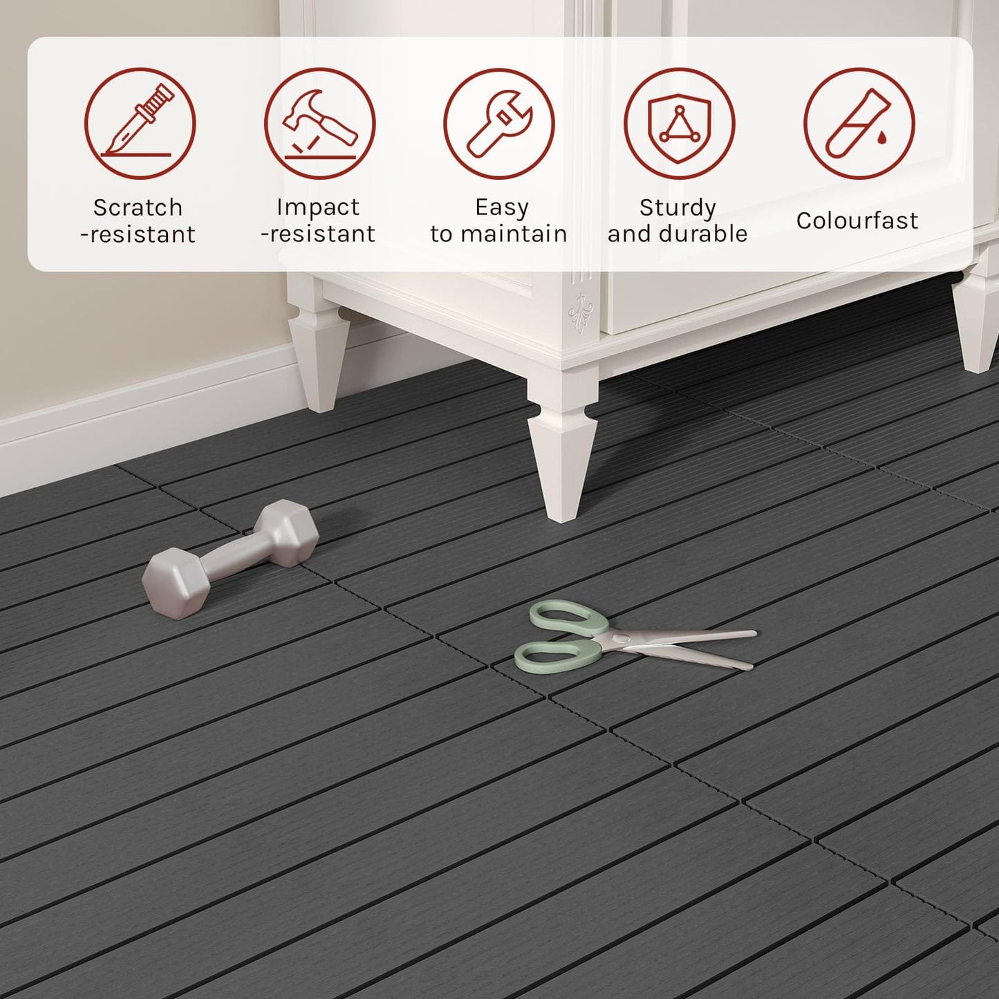 Set Of 11 WPC Composite Decking Boards