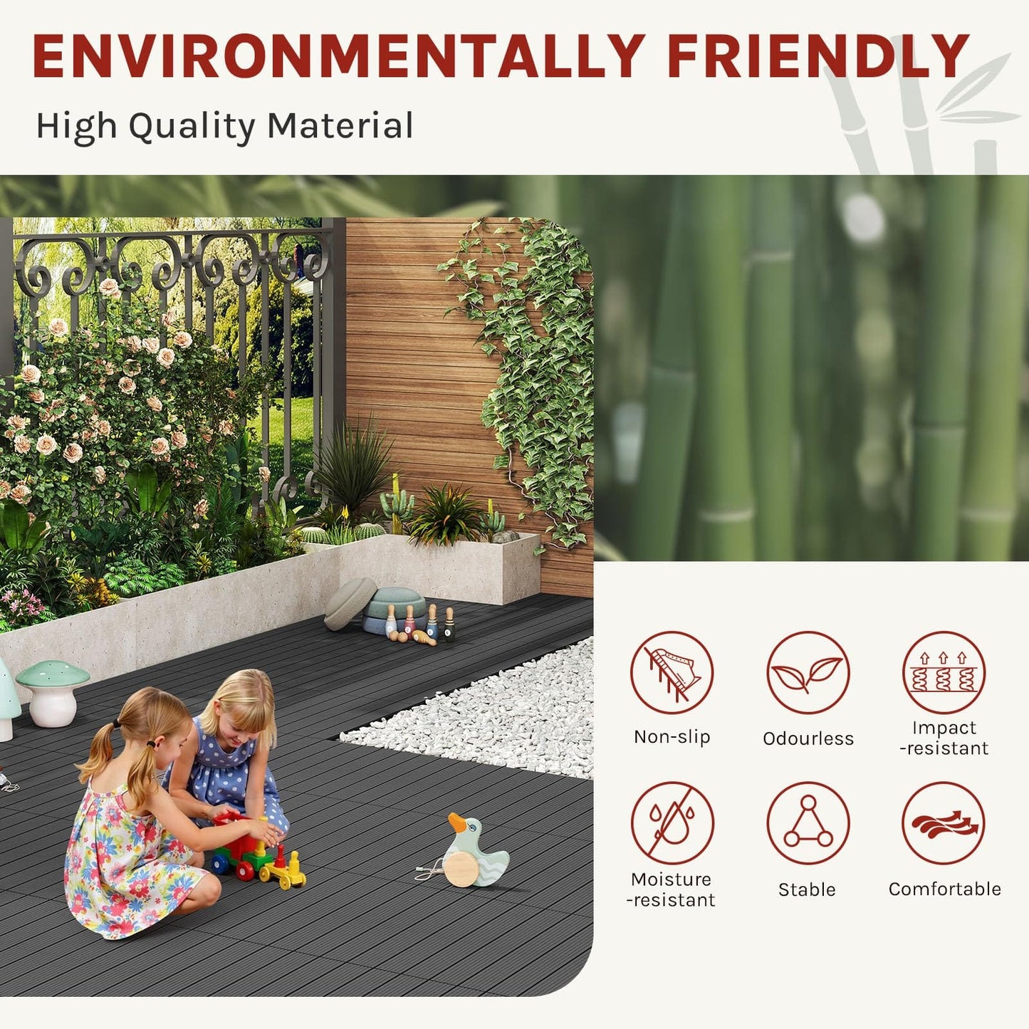 Set Of 11 WPC Composite Decking Boards