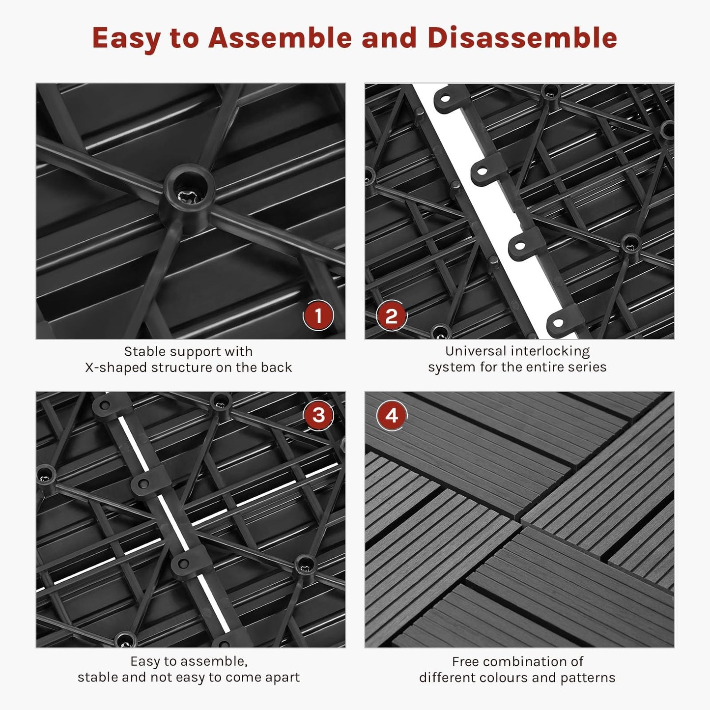 Set Of 11 WPC Composite Decking Boards