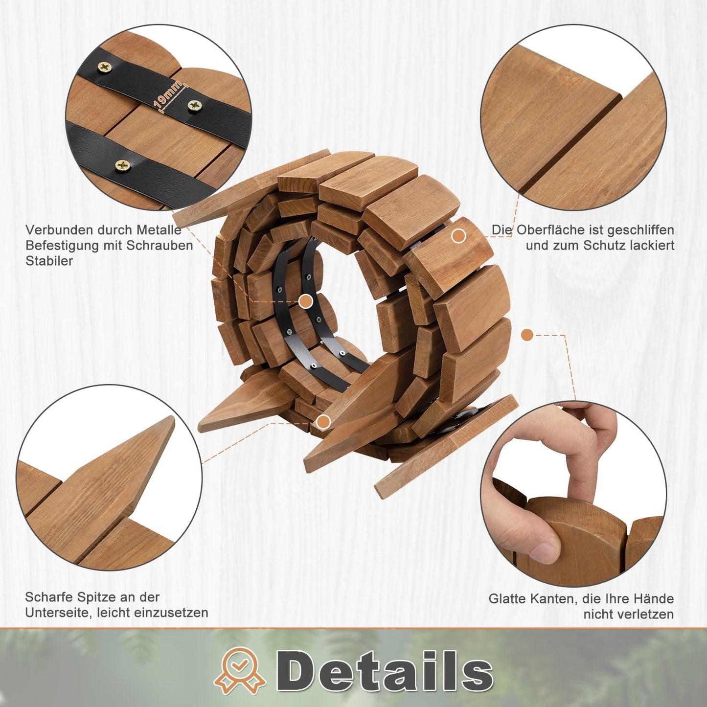 Decorative Wooden Lawn Fence,