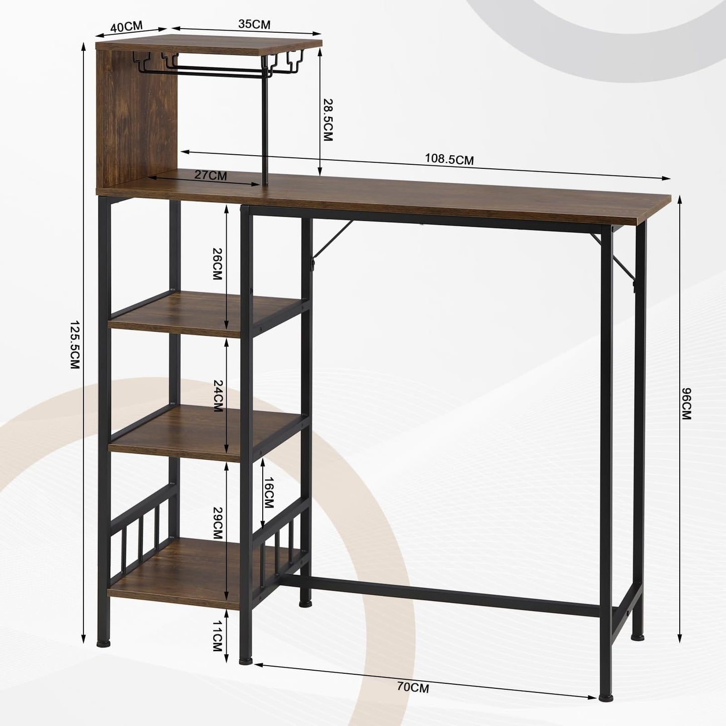 WOLTU Bar Table