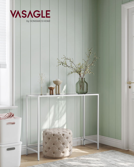 VASAGLE Console table tempered glass table top LGT026W01