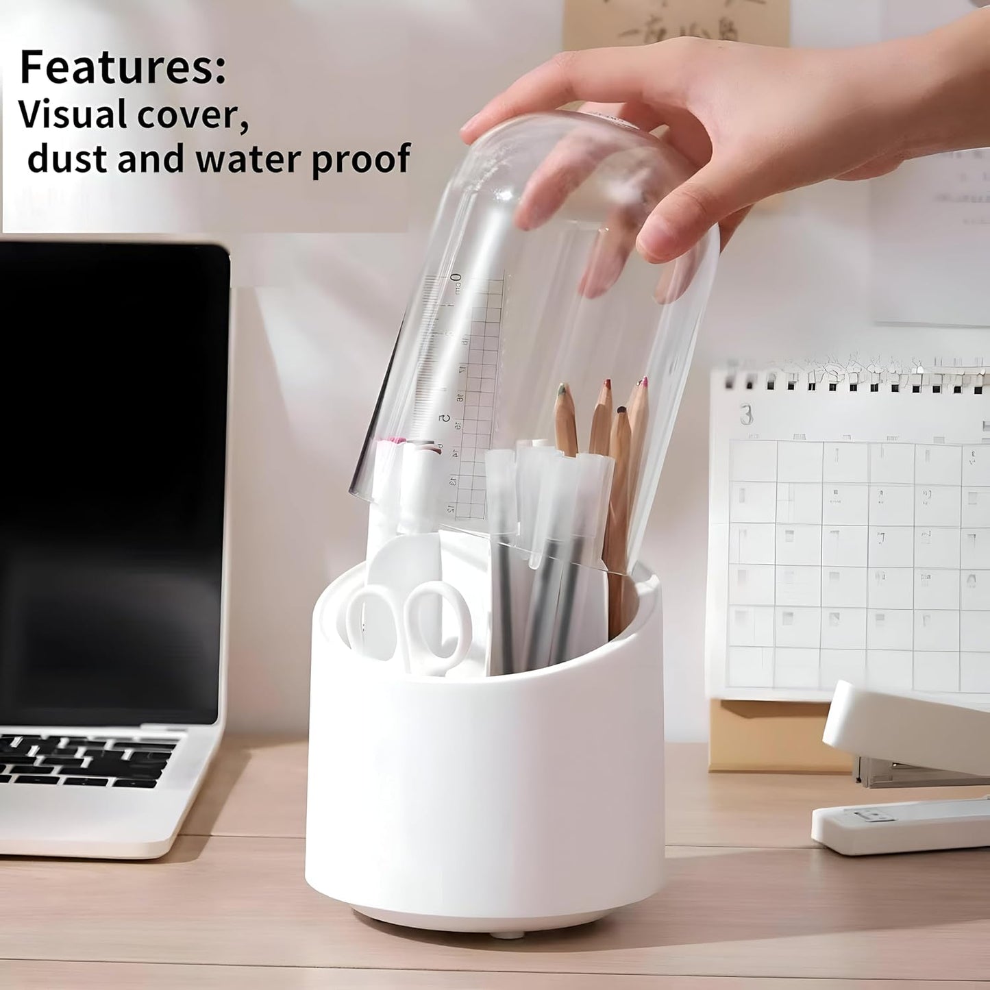 Makeup Brush Organizer with Lid