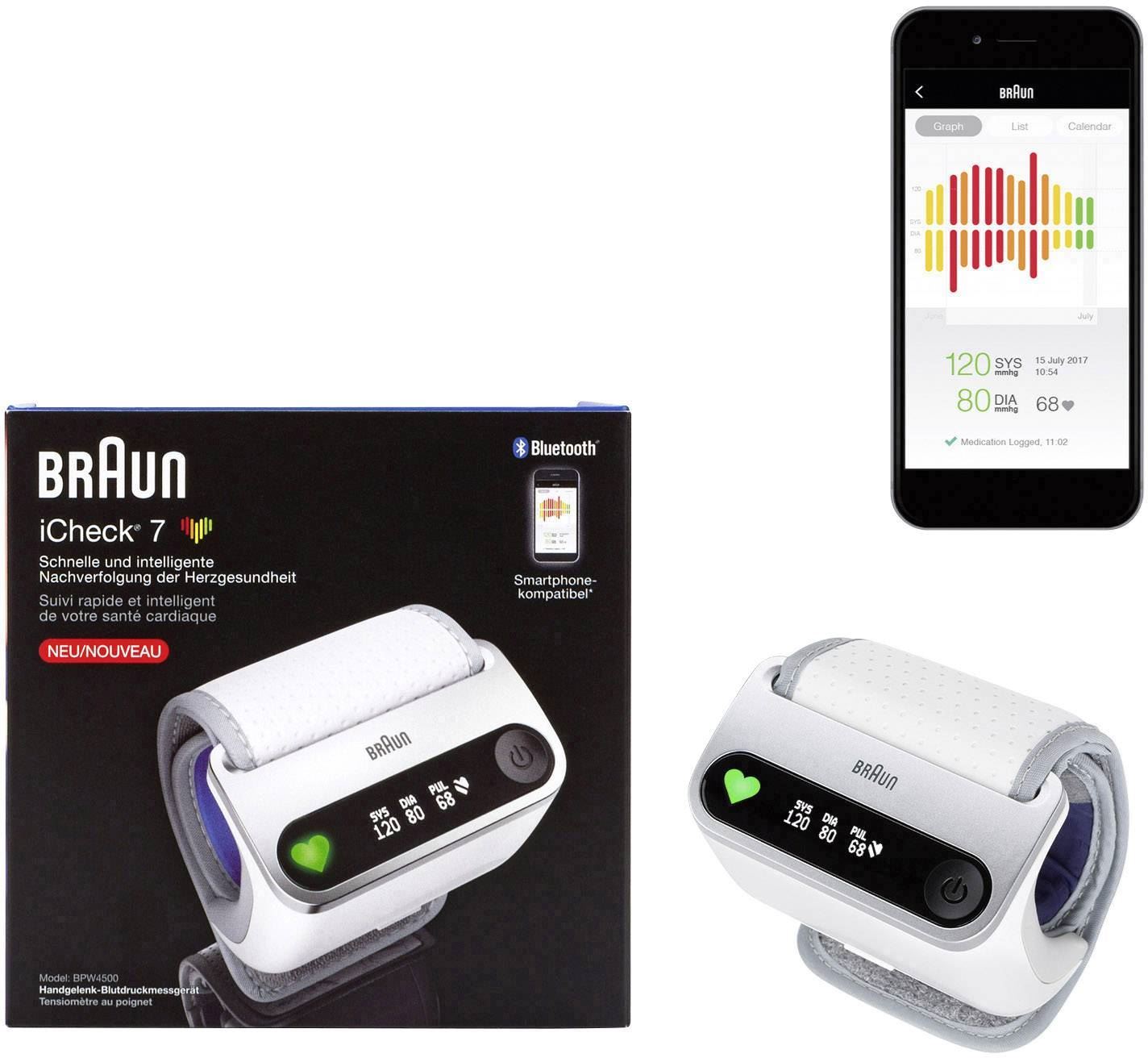 BRAUN BLOOD PRESSURE ICHECK 7 WRIST