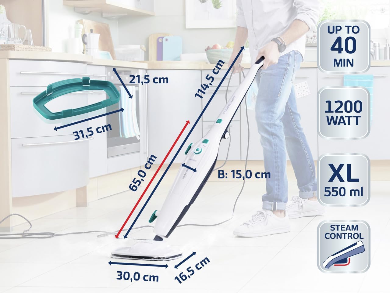 Leifheit CleanTenso steam mop