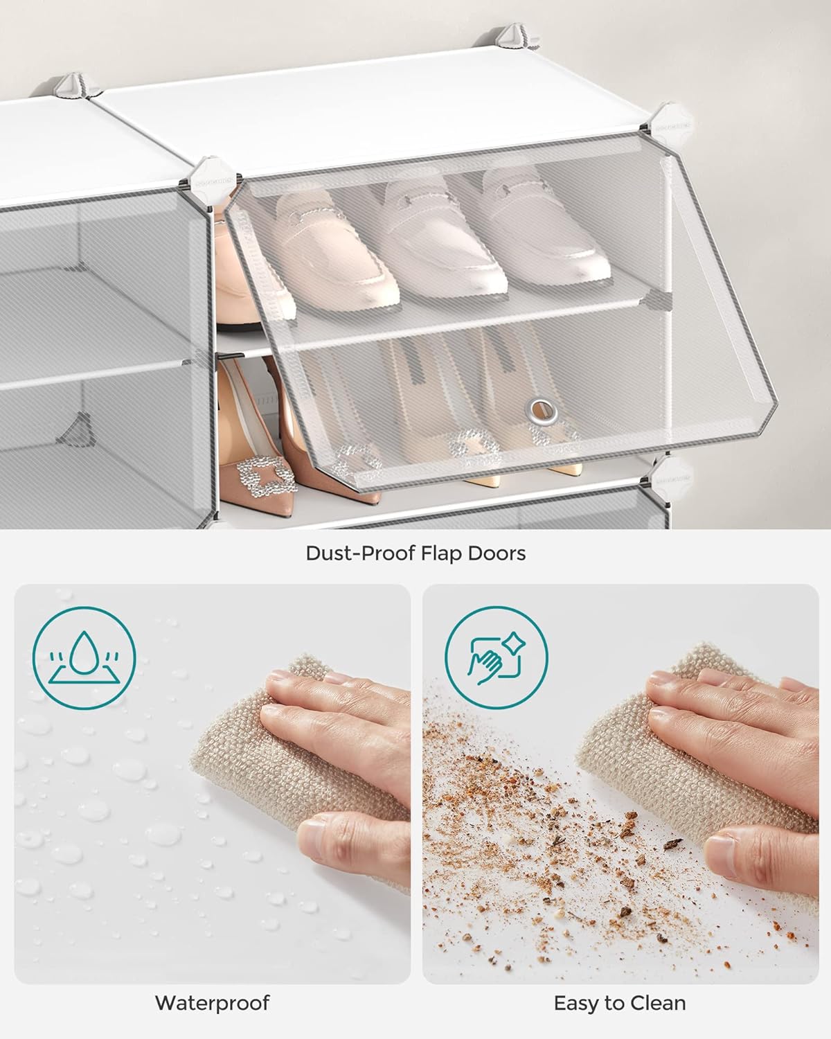 SONGMICS 8-Slot Shoe Rack