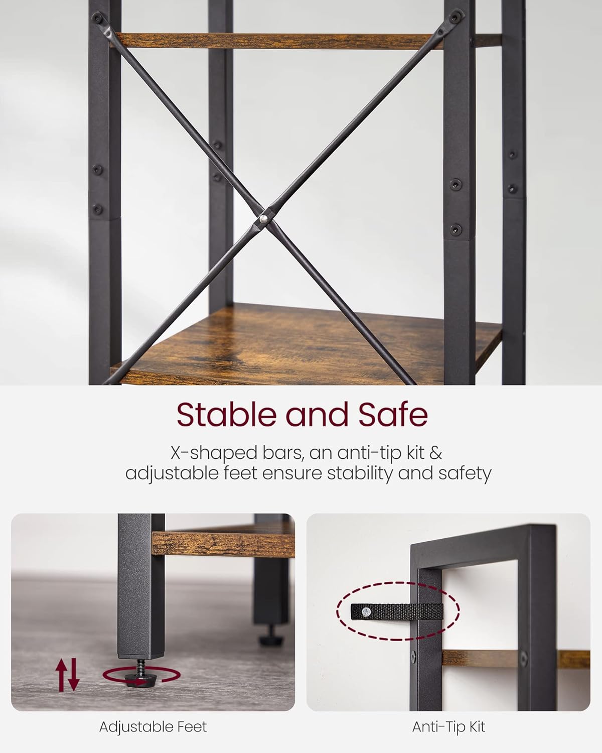 VASAGLE 6-Tier Bookshelf