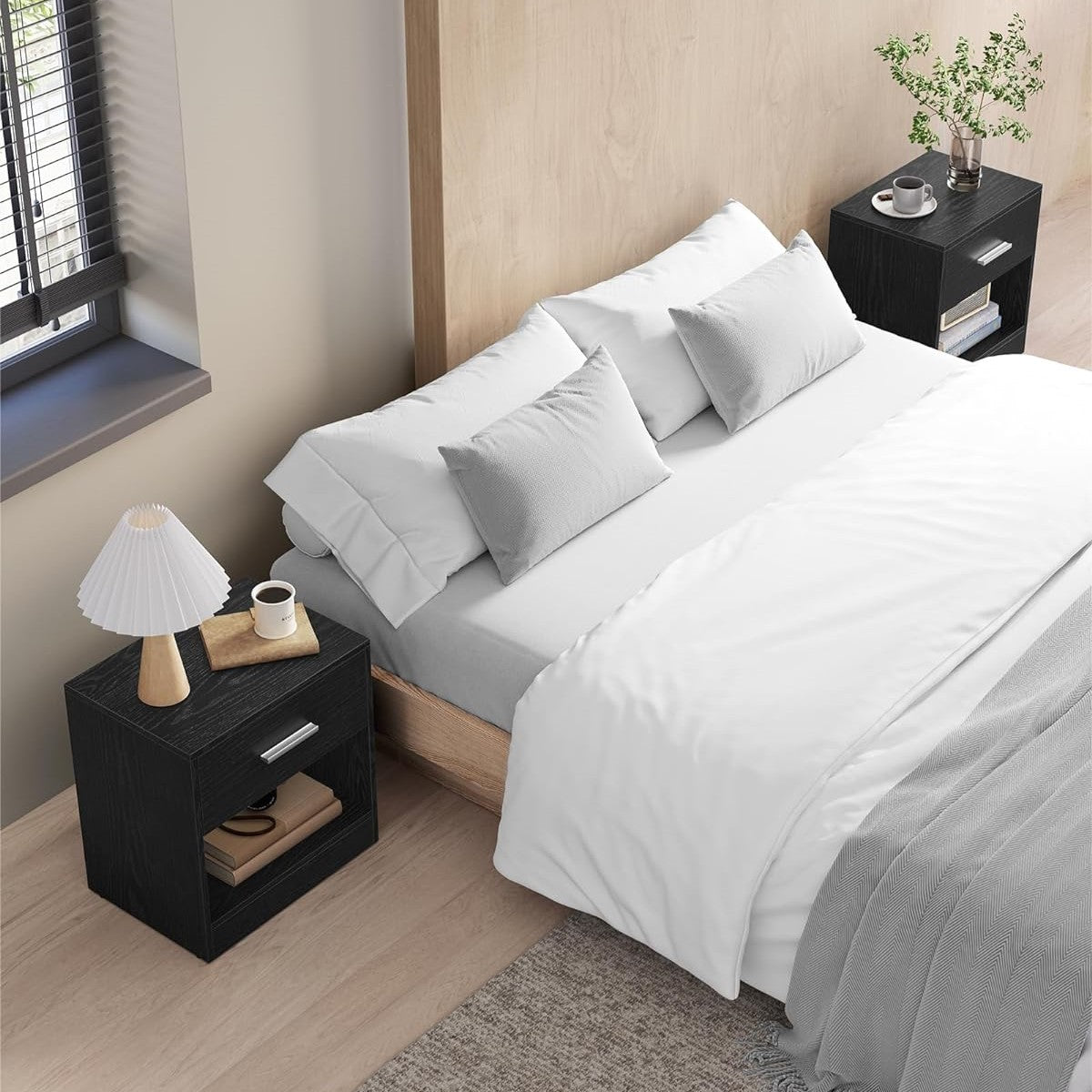 VASAGLE Bedside Tables, Set of 2