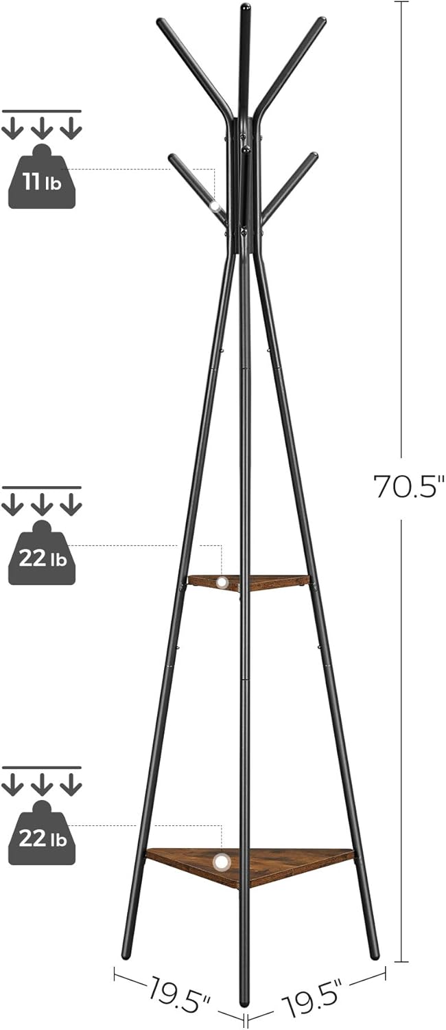 VASAGLE Coat Rack Freestanding
