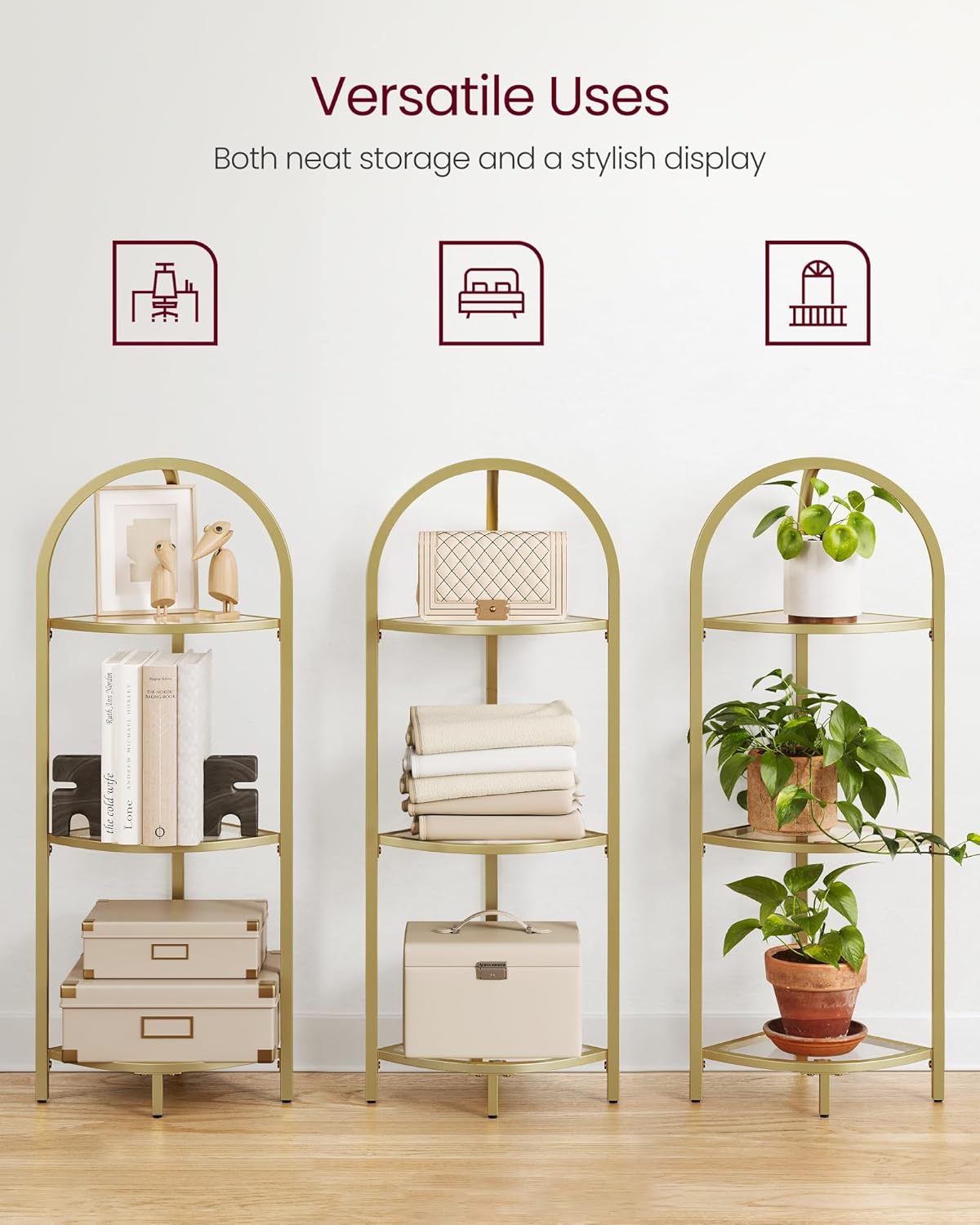 VASAGLE Corner Shelf Stand