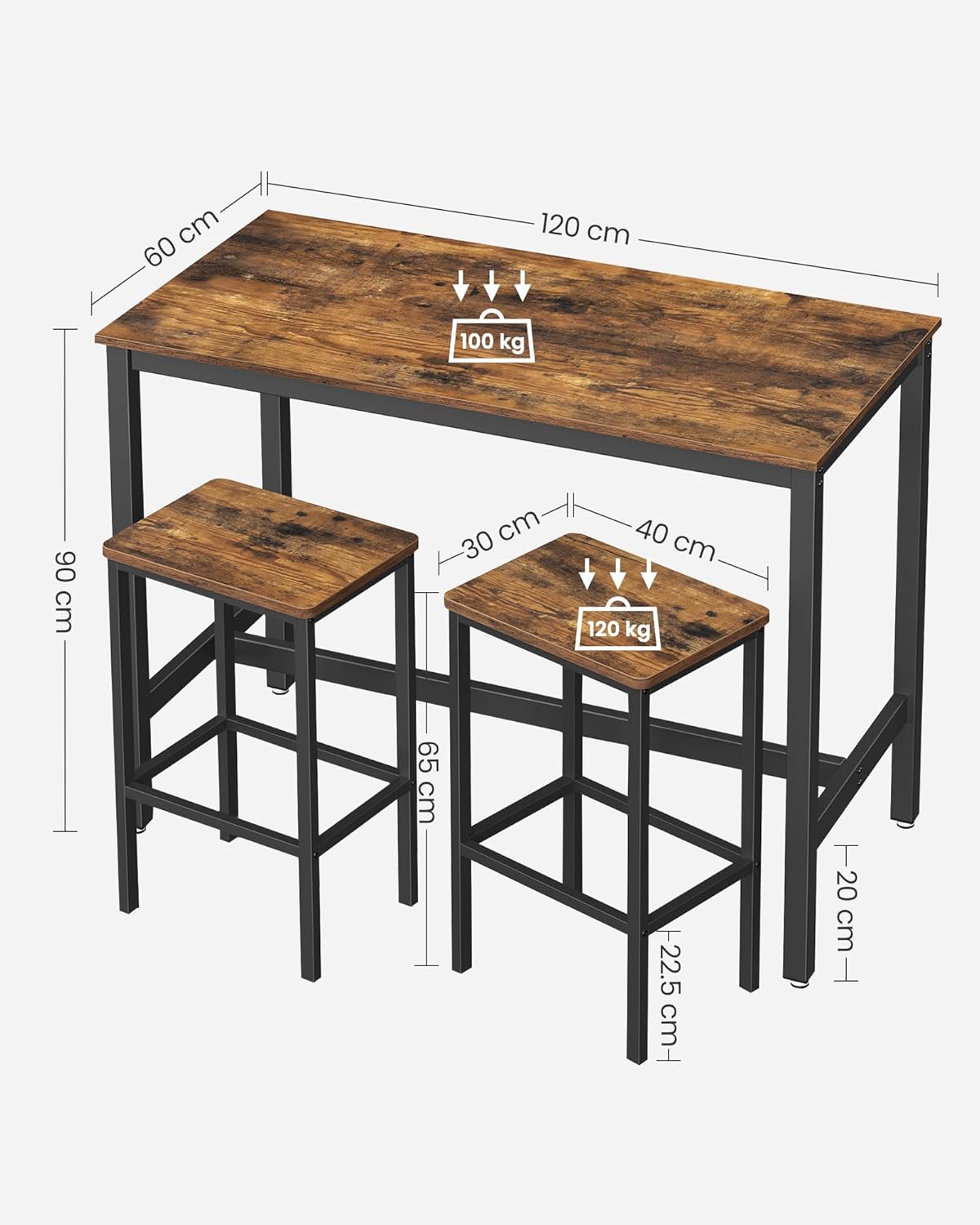 VASAGLE Dining Table Set