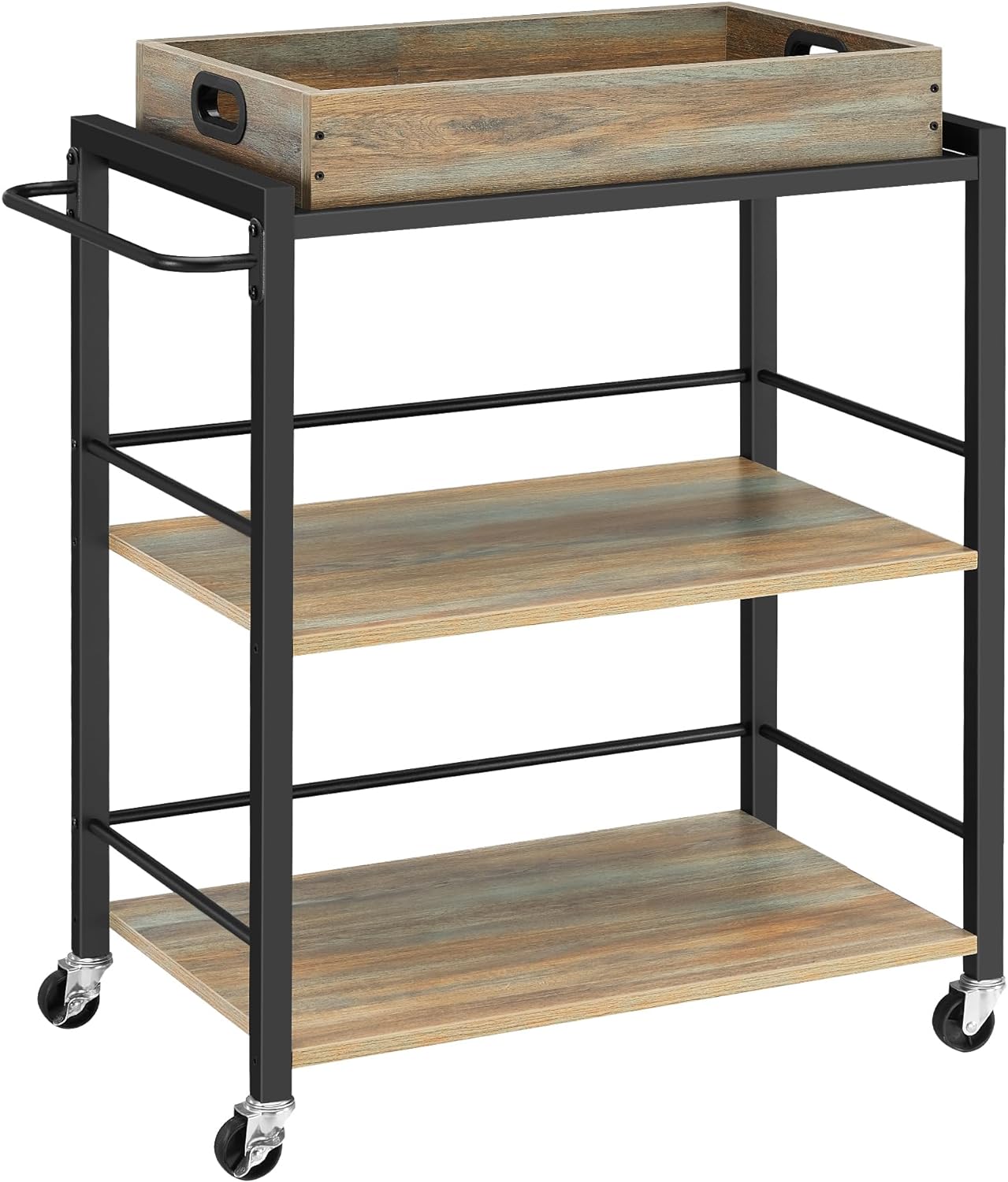 VASAGLE Serving Cart with Removable Tray,