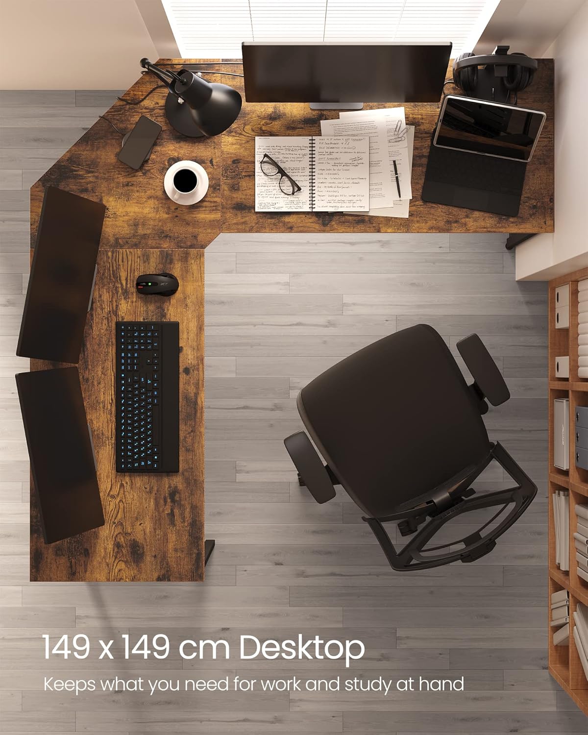 VASAGLE L-Shaped Desk