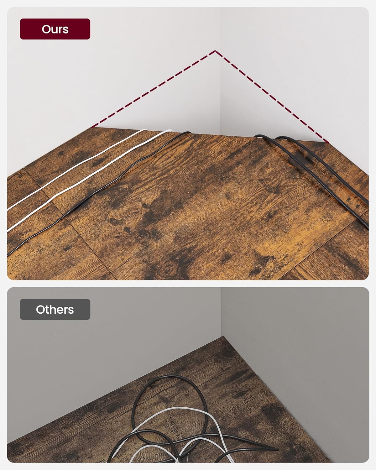 VASAGLE L-Shaped Desk