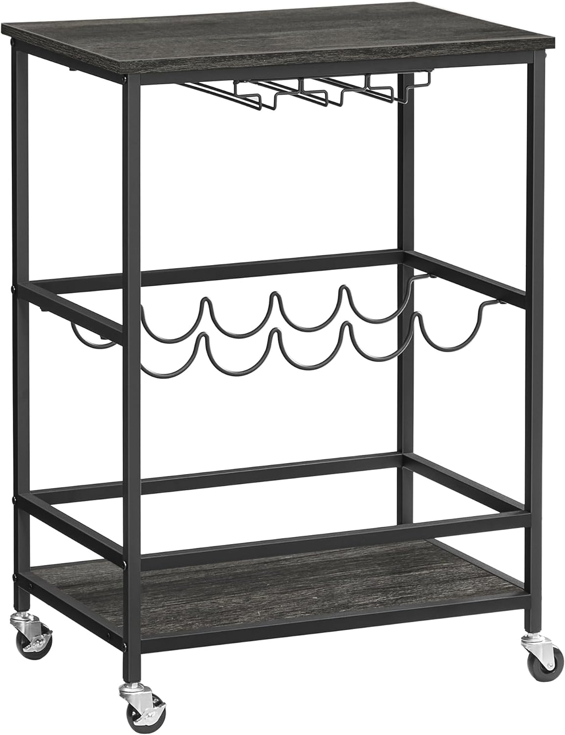 VASAGLE Wine Serving Trolley on Wheels