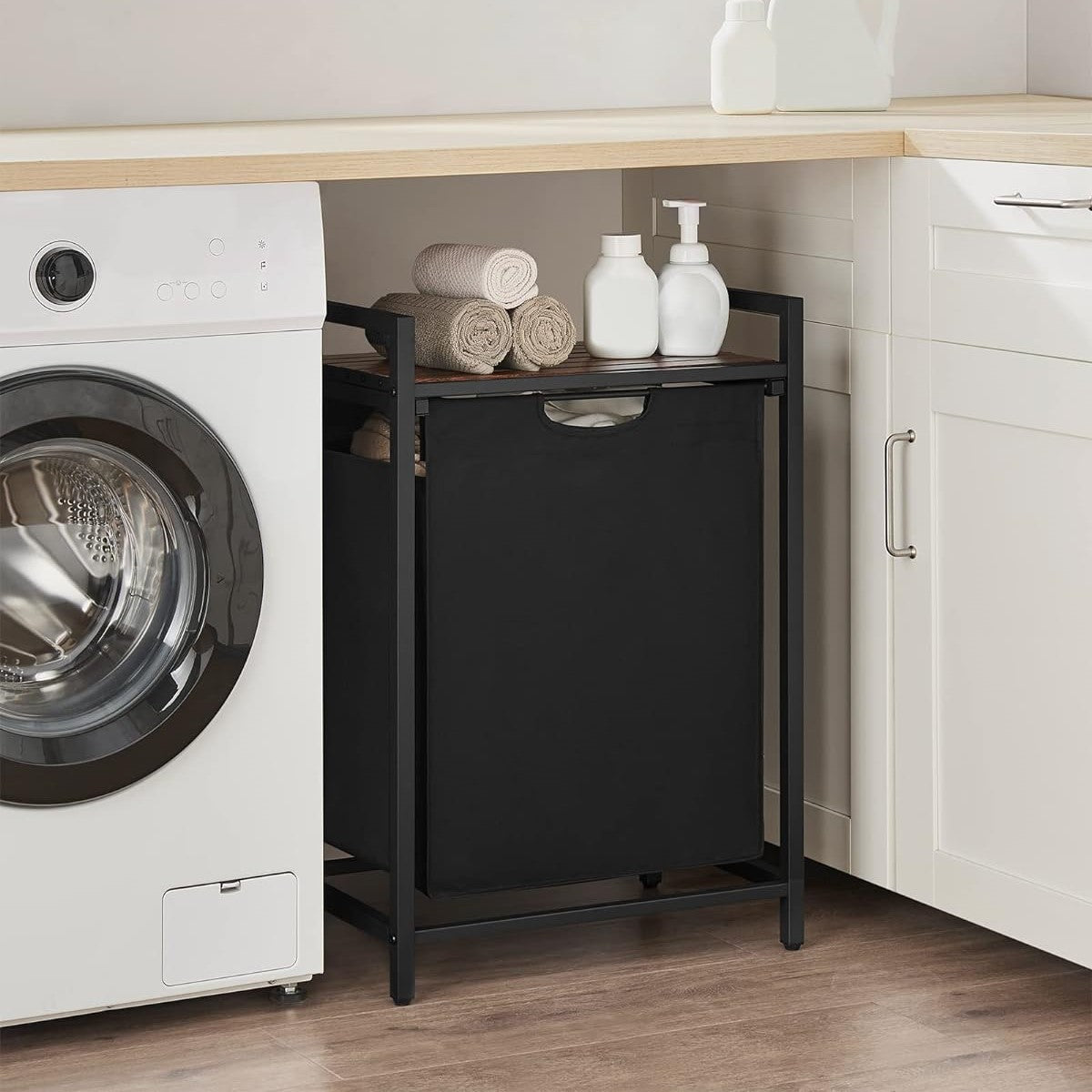 VASAGLE Black Laundry Basket