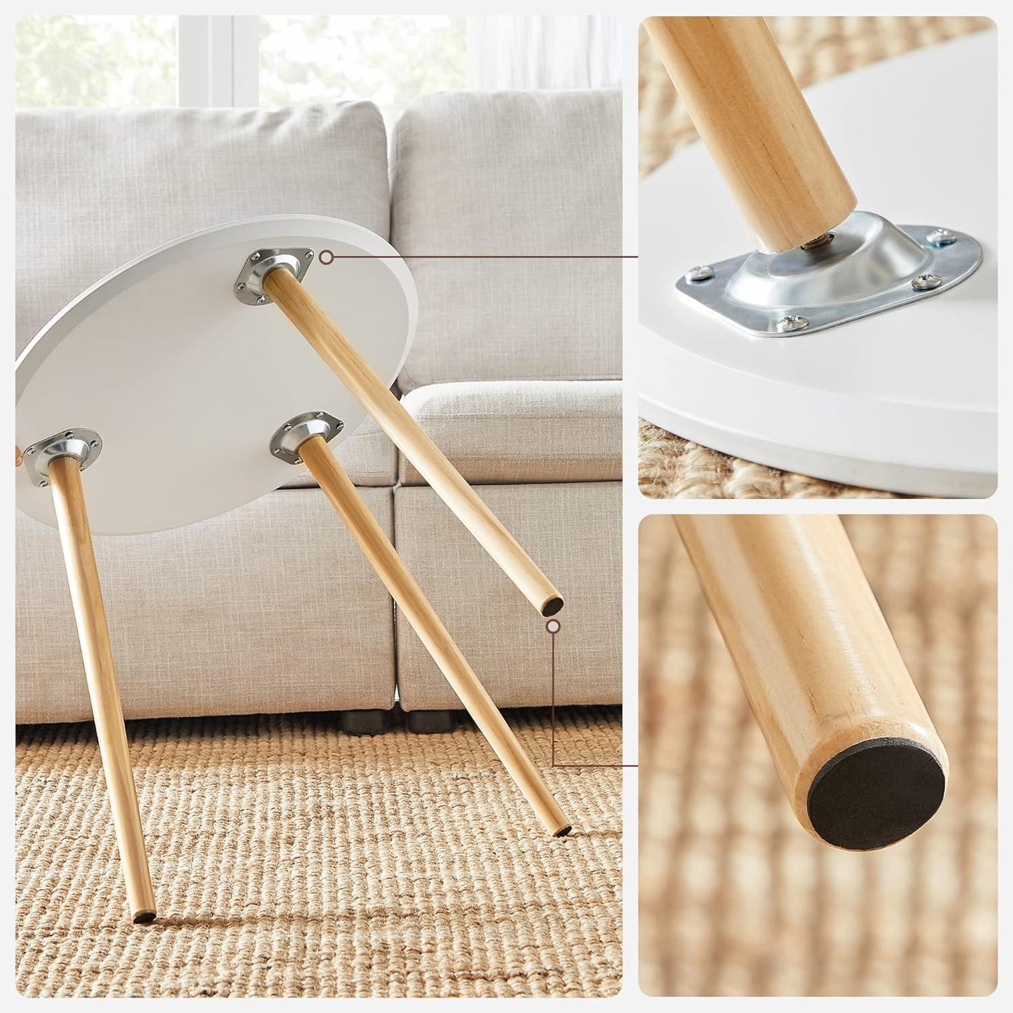 VASAGLE Set of 2 Nesting Side Table