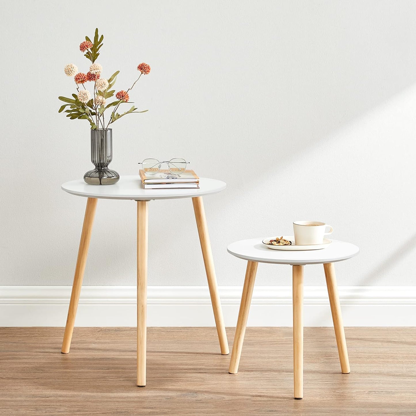 VASAGLE Set of 2 Nesting Side Table