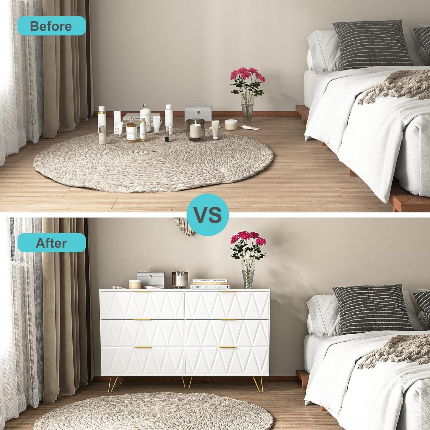 6 Drawer Dresser for Bedroom