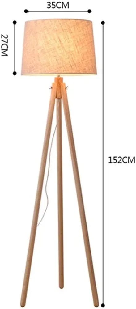 Scandinavian Wooden Tripod Floor Lamp