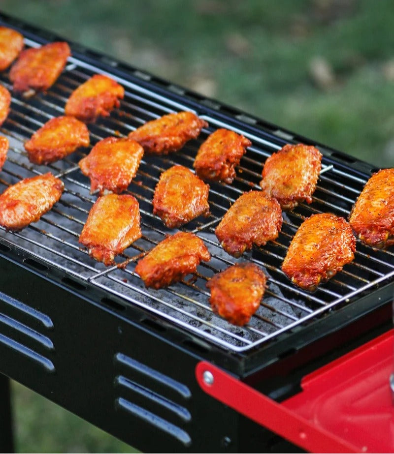 Portable Grill with Side Shelves