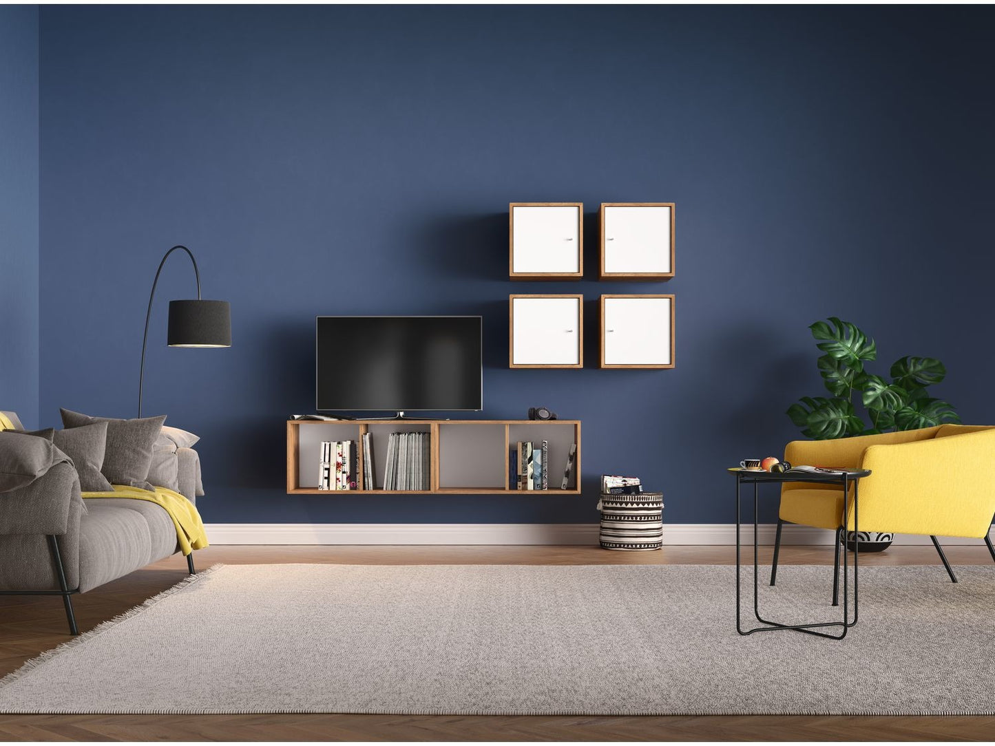LIVARNO Modular shelf with door oak