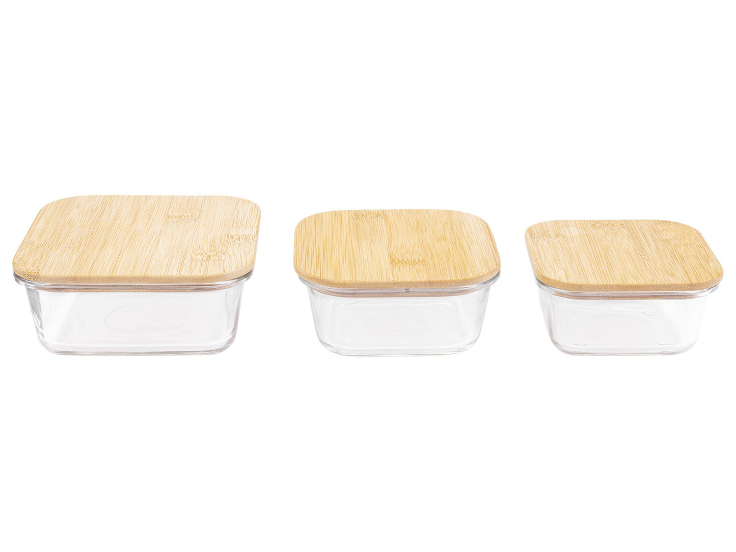 ERNESTO 3 Pcs - storage Bowls with bamboo lids