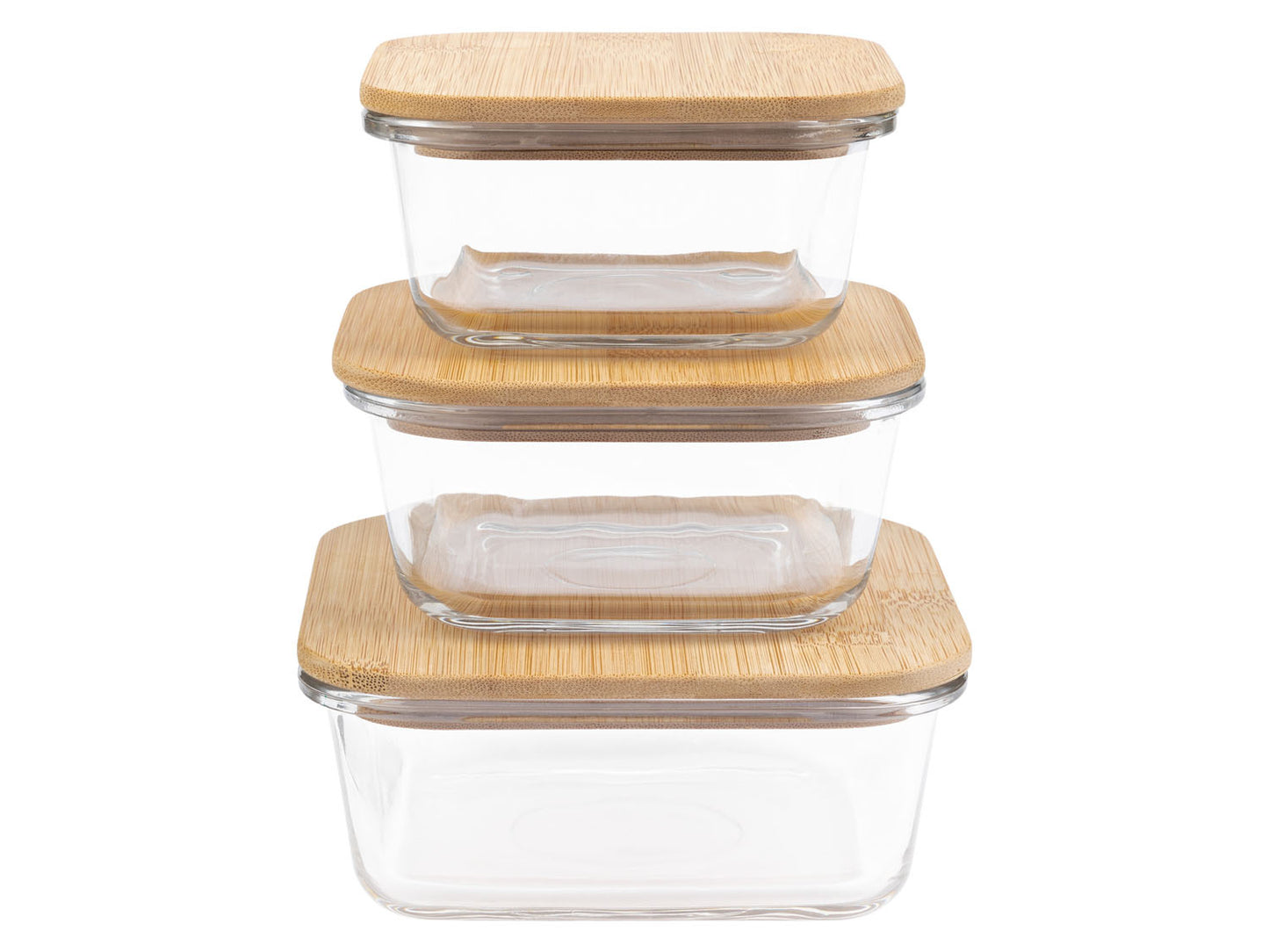 ERNESTO 3 Pcs - storage Bowls with bamboo lids