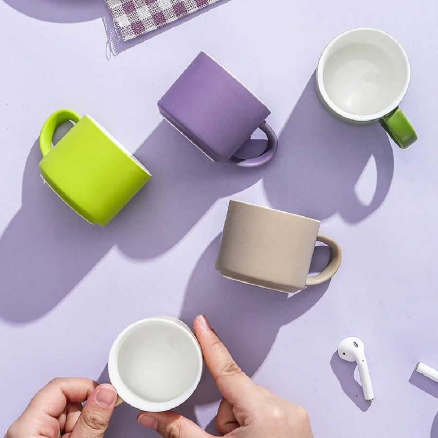 Set of 5 Elegant Ceramic Coffee Cup Set